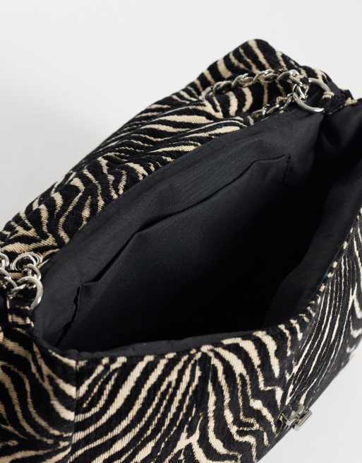 ASOS DESIGN large zebra shoulder bag, 3 of 4