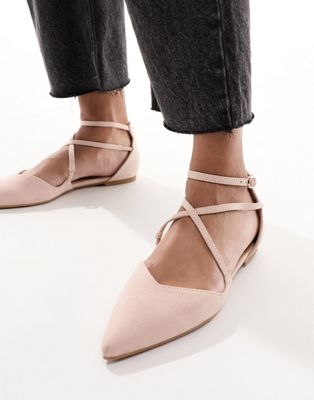  Larna pointed ballet flats in beige