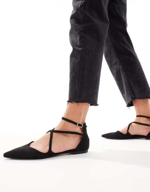 ASOS DESIGN - Larna - Puntige ballerina's in zwart, 4 van 4