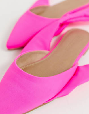 neon pink flats