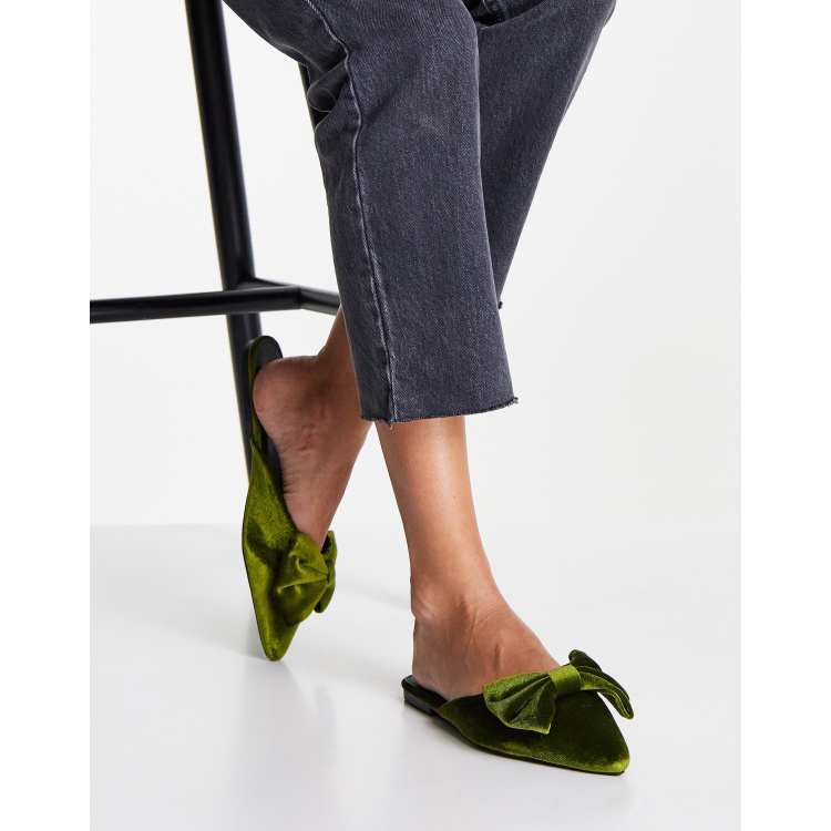 Green velvet mules online