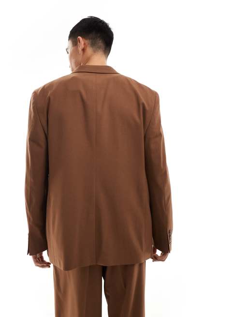 ASOS DESIGN – Lässig geschnittene Anzugjacke in Schokobraun, 5 von 5