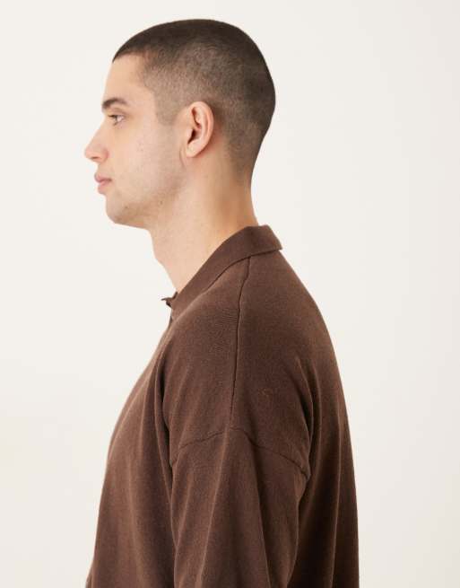 ASOS DESIGN – Lässig geschnittenes Hemd in Braun mit durchgehender Knopfleiste, 4 von 5