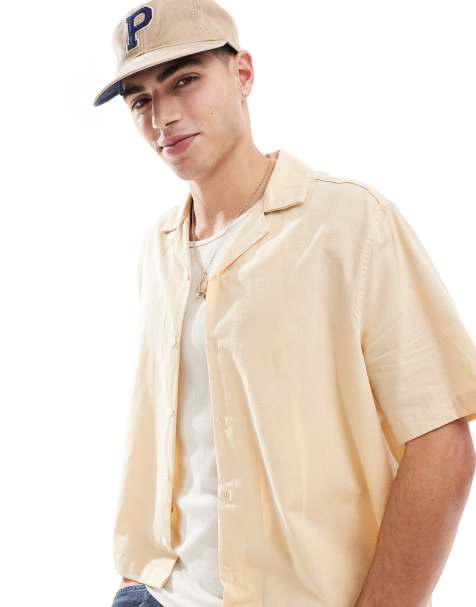ASOS DESIGN – Lässig und kastig geschnittenes Hemd aus Baumwolle in neutraler Farbe - view 1