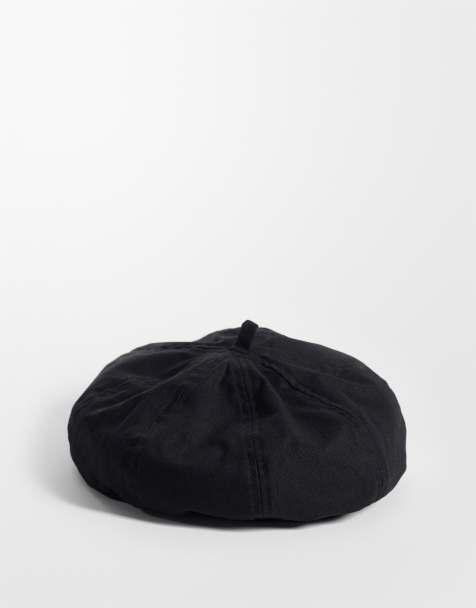 ASOS DESIGN lässige Baumwoll-Baskenmütze in Schwarz - view 1