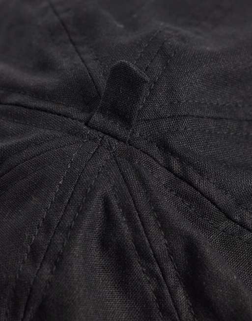 ASOS DESIGN lässige Baumwoll-Baskenmütze in Schwarz, 3 von 3