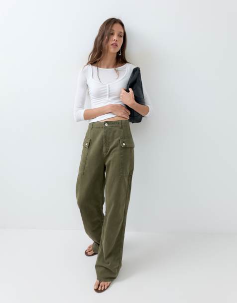 ASOS DESIGN lässige Cargo-Hose in Khaki - view 1