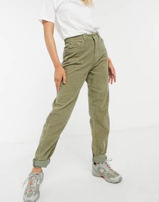 mom jean khaki pants