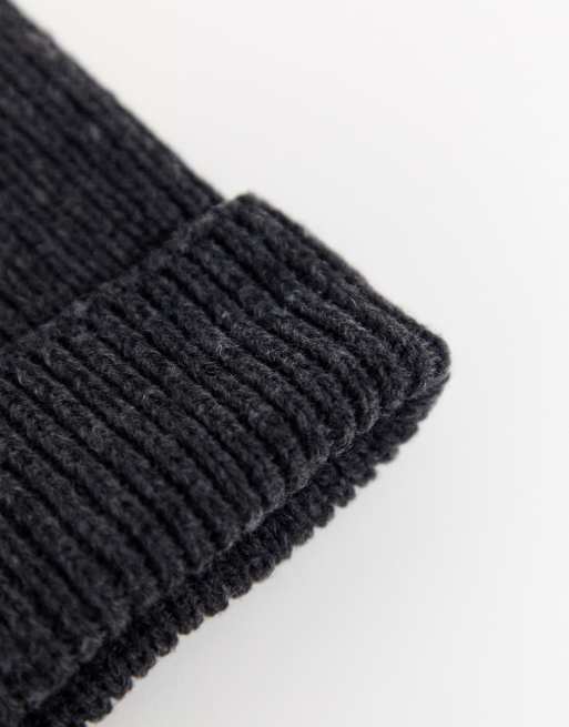 ASOS DESIGN – Lässige Strickmütze in Anthrazit, 3 von 4