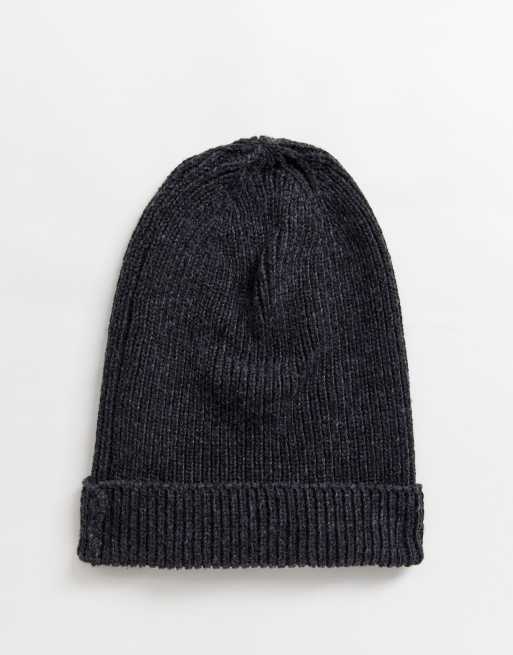 ASOS DESIGN – Lässige Strickmütze in Anthrazit, 4 von 4