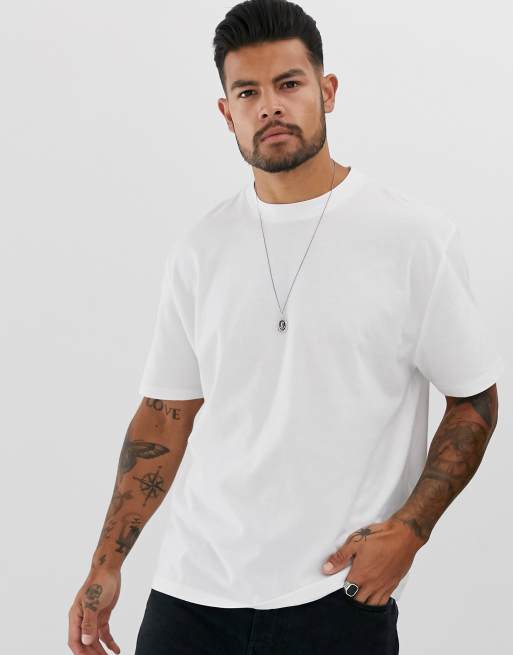 ASOS DESIGN – Lässiges T-Shirt mit Rundhalsausschnitt, in Weiß 