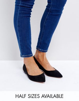 latch pointed ballet flats