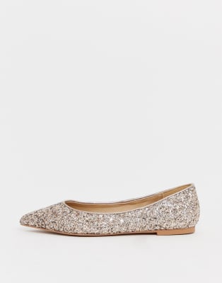 glitter ballet flats