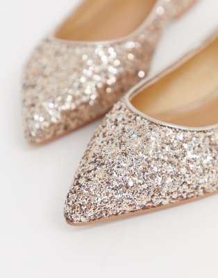 asos glitter flats