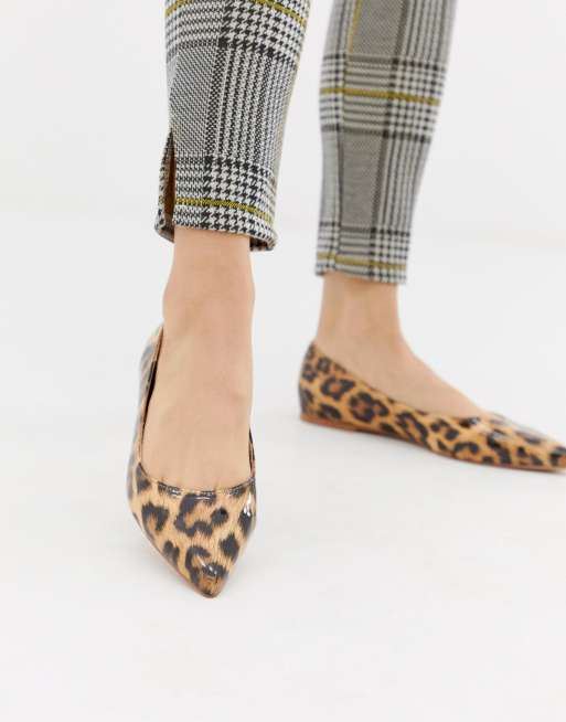 Asos leopard hot sale flats