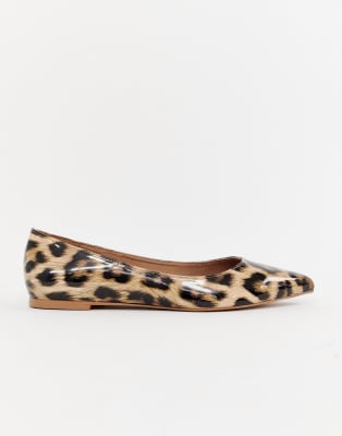 asos design latch pointed ballet flats