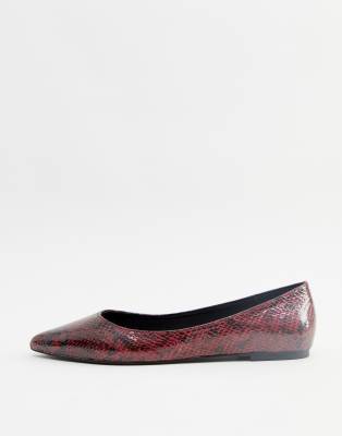 asos latch pointed ballet flats