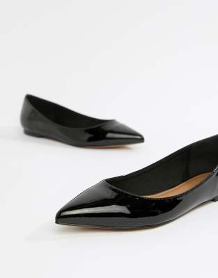 asos latch pointed ballet flats