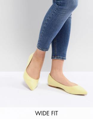 yellow pointed flats