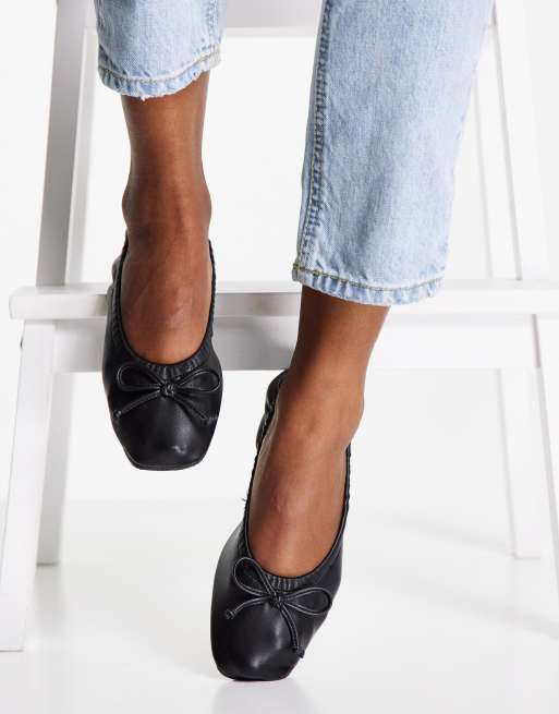 ASOS DESIGN Latest Ballerine con elastico morbido colore nero