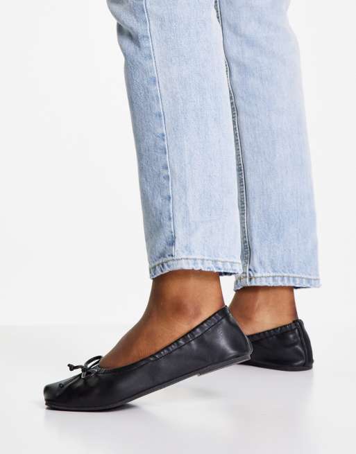 ASOS DESIGN Latest Ballerine con elastico morbido colore nero