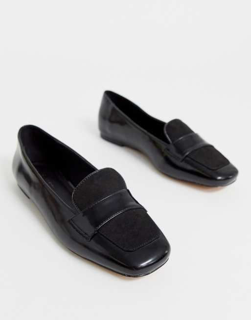 ASOS DESIGN - Launch - Ballerine stile mocassino nere