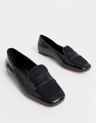 ASOS DESIGN Launch loafer ballet flats in black ASOS