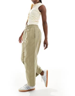 ASOS DESIGN LAUNDERED BARREL LEG PULL ON PANTS 