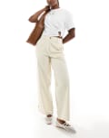 [ASOS DESIGN] ASOS DESIGN laundered barrel pants with tab detail in bone white-Multi 18 Bone white