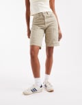 [ASOS DESIGN] ASOS DESIGN laundered longline utility shorts in washed sand-Brown 16 Washed sand