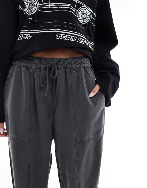 ASOS DESIGN laundered sweatpants in washed black, 5 of 5