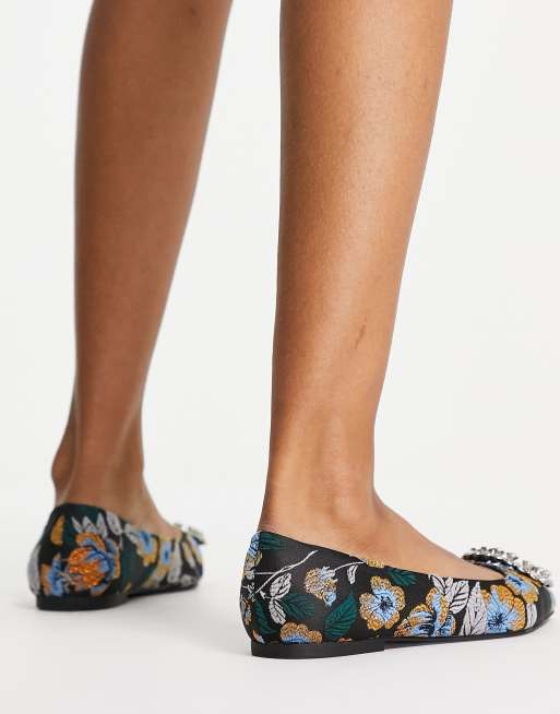 ASOS DESIGN - Laura - Spidse ballerinaer med udsmykning i jacquard, 4 af 4