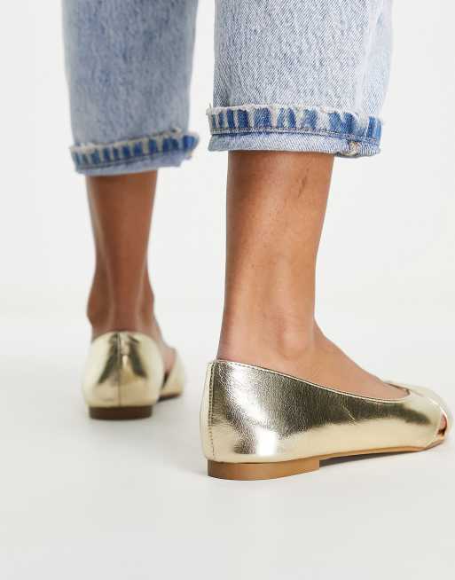 Gold toe hot sale flats