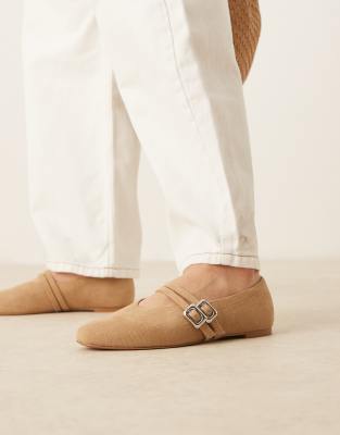 Asos Design Lavender Double-strap Maryjane Ballet Flats