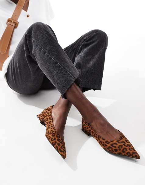 ASOS DESIGN Lavinia heeled ballet in leopard - view 1