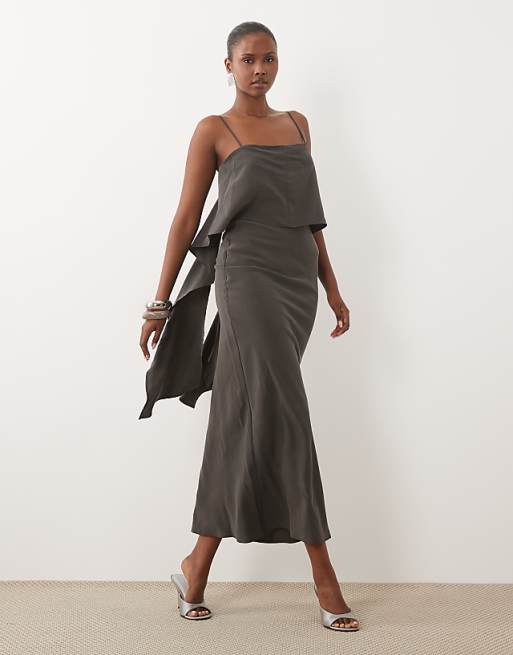 chocolate brown dresses Sleeveless Seam Detail Mini Bodycon Dress In Woven | EGO US Available in Chocolate Brown Amabella Brown Maxi Dress -