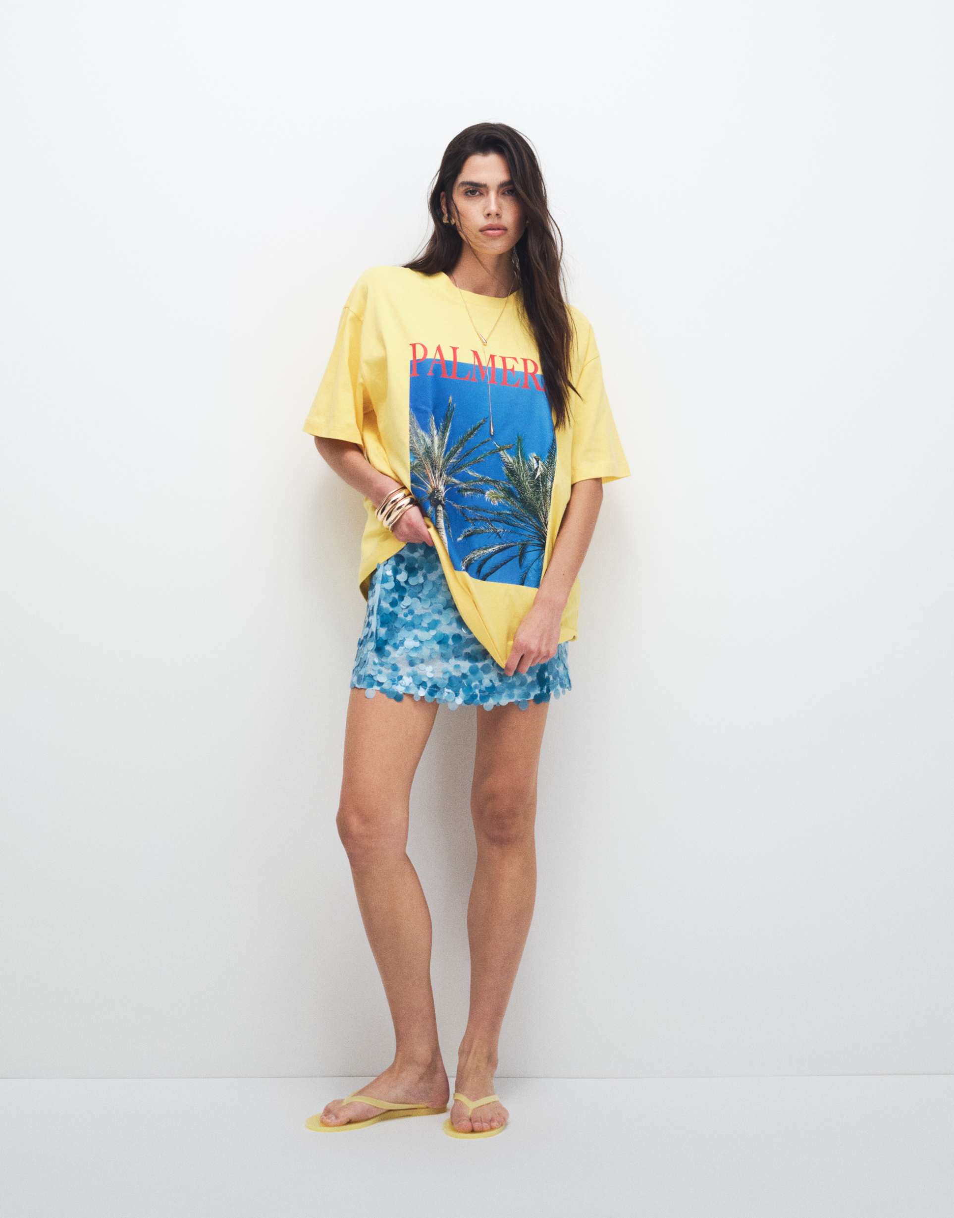 asos design layered sequin mini skirt in blue