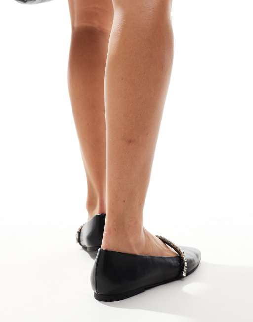 ASOS DESIGN - Layla - Mary Jane ballerina's met versiering in zwart, 3 van 4