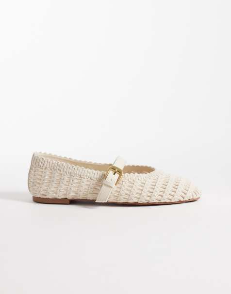 ASOS DESIGN - Leah - Ballerine Mary Jane all'uncinetto color crema - view 1