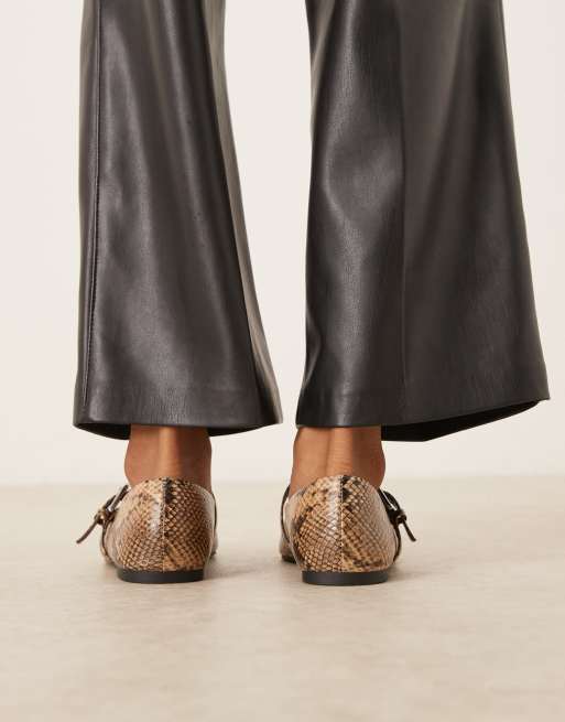 ASOS DESIGN - Leah - Ballerine Mary Jane effetto pelle di serpente, 3 di 4