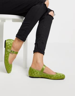 green mary janes