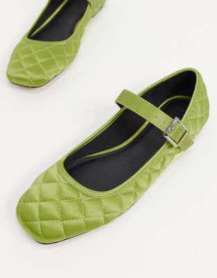 green mary jane shoes