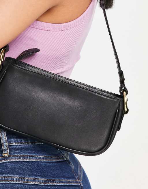 90s leather best sale shoulder bag