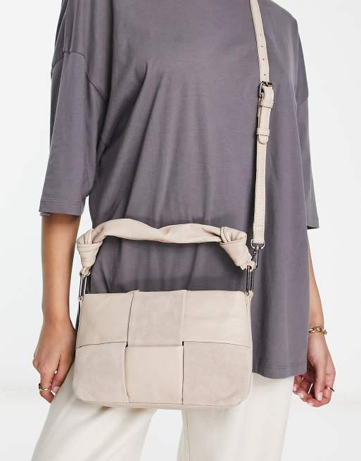 The Knotted Crossbody Bag in Woven Leather