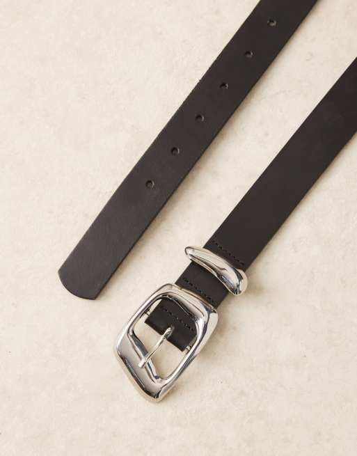 Double Pack Asymmetric Buckle Women's Belt