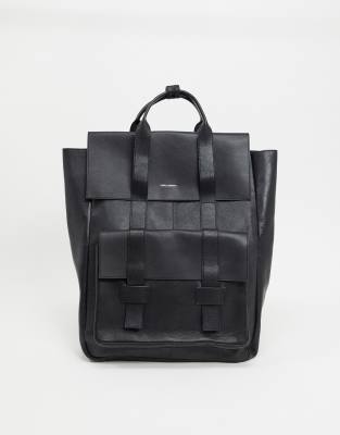 asos leather backpack