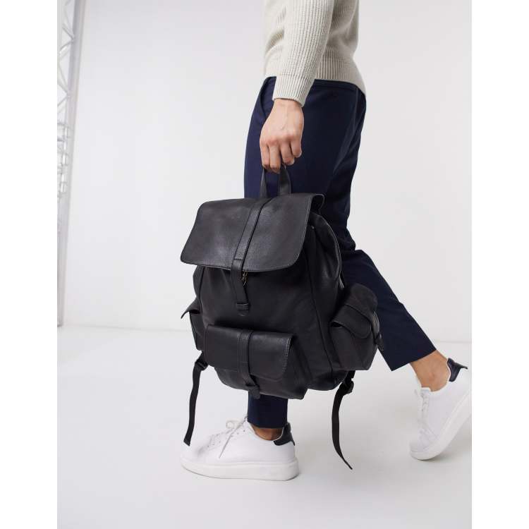 Asos store leather backpack