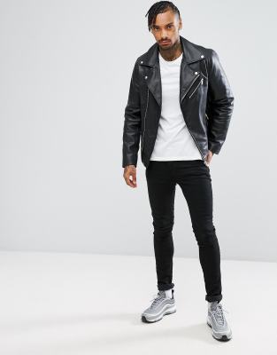 asos leather sneakers