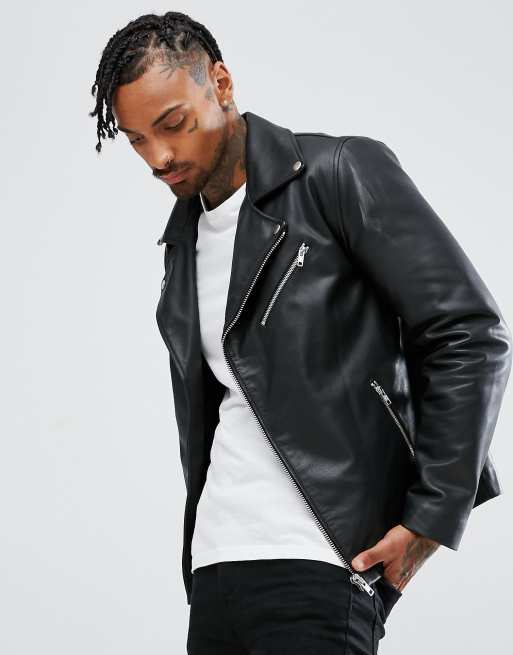 Asos leather deals jacket