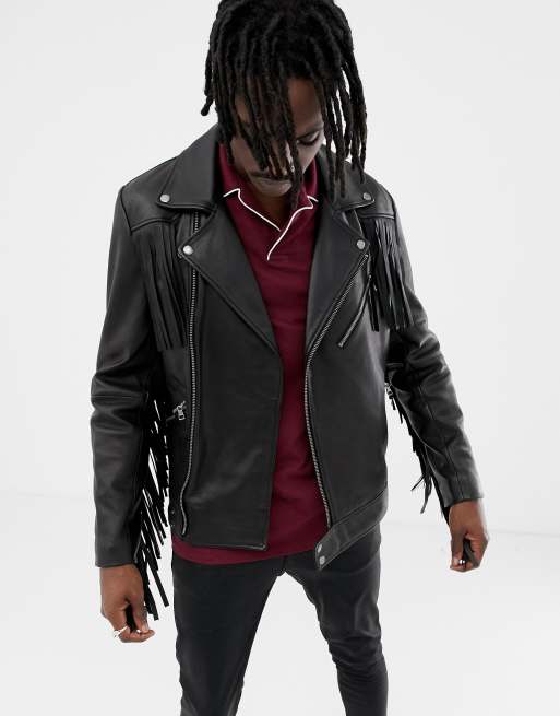 Mens fringe jacket on sale asos